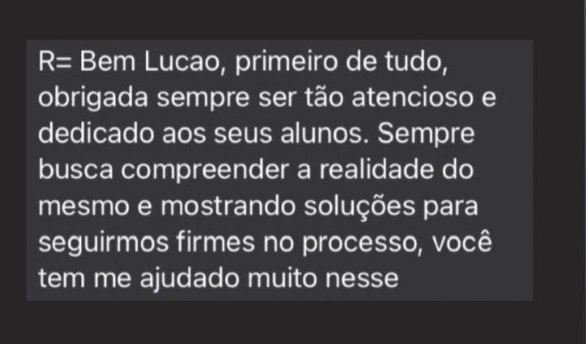 Depoimento · atenção e dedicação